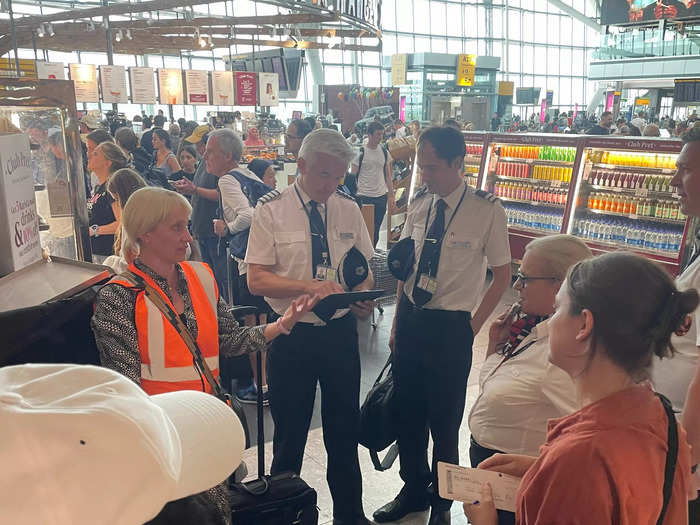 Just like everyone else, we went through security and then met up with our groups in the departure hall.