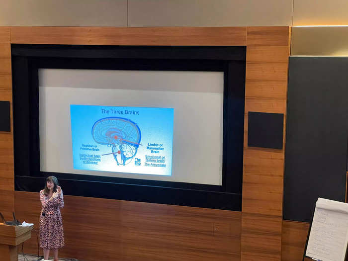 The second part of the day included a presentation by a psychiatrist, who talked through the psychology of aerophobia and how best to deal with feelings of panic while on a plane.