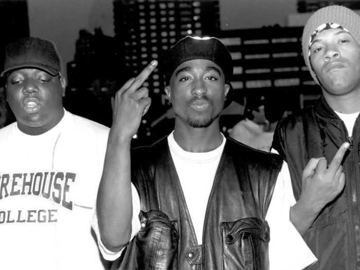 The Notorious B.I.G., 2Pac, and Redman in 1993.