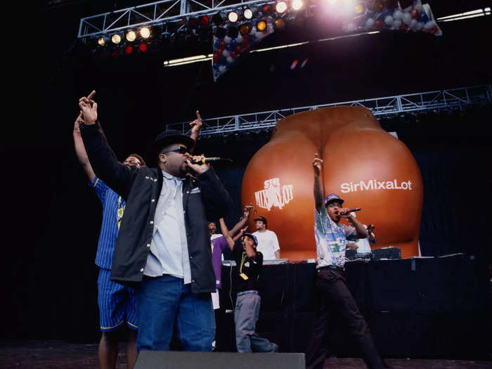 Sir Mix-a-Lot performing "Baby Got Back" in 1992.