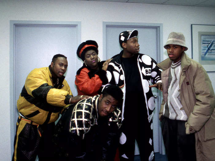 KRS-One and the rest of Boogie Down Productions in 1989.