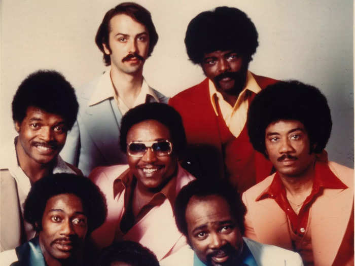 The Fatback Band, creators of the first commercially-released rap song, in 1978.