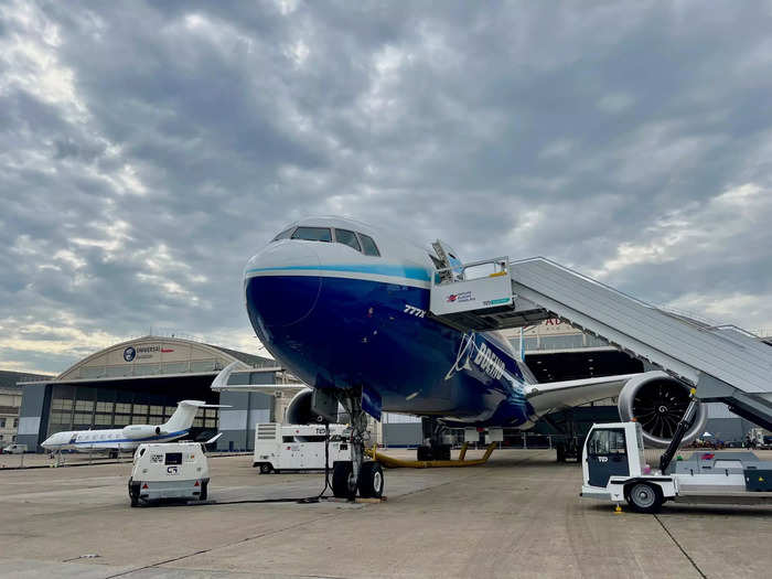 Known as Flight Test 1, the 777-9 is one of four 777X test aircraft in Boeing