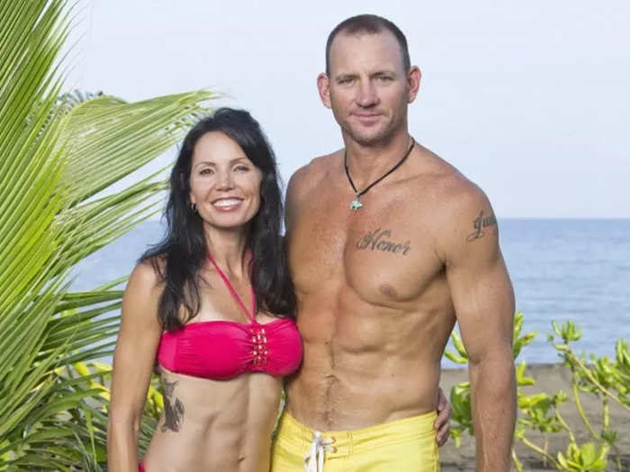 Here is Brad Culpepper with his wife on the show "Survivor."