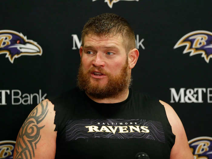 Pro Bowl offensive lineman Marshall Yanda played his final NFL game at 312 pounds and retired after the 2019 season after 13 years in the league, all with the Baltimore Ravens.