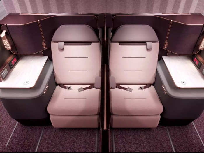 First class will be in a 1x2x1 layout with direct-aisle access for all passengers.