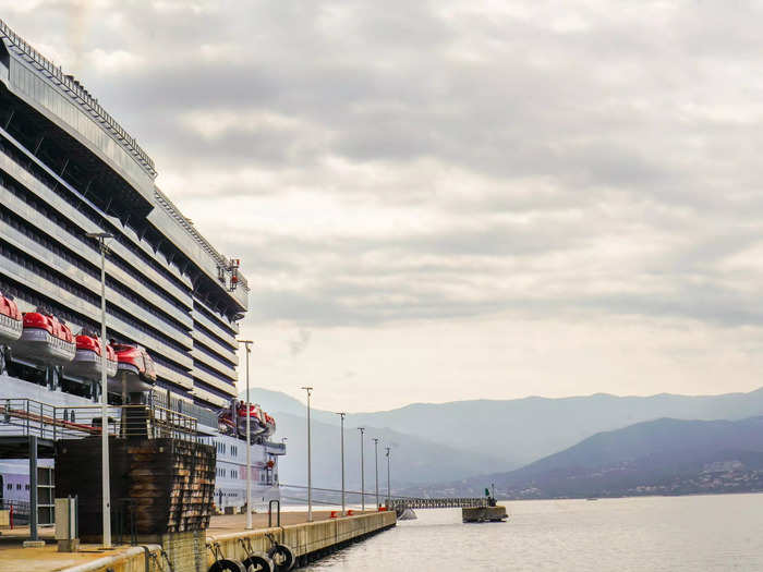 The ship has 1,408 cabins and suites, according to Virgin Voyages. My room was towards the back of deck 12.