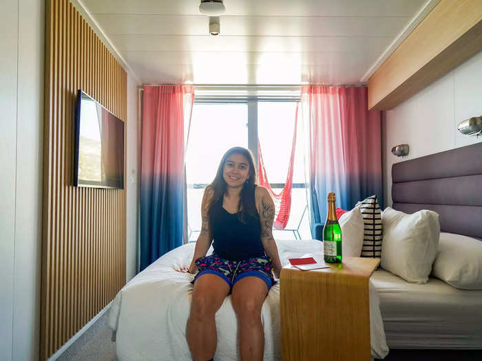 I slept in a cabin with a sea terrace that has a starting rate of $5,910 for a weeklong stay for two people, a representative for Virgin Voyages told Insider. Insider received a media rate for the cruise.