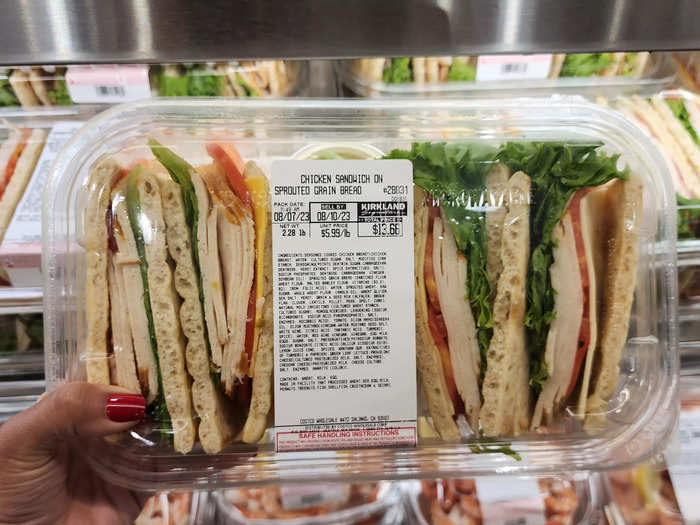 Kirkland Signature now offers chicken sandwiches on sprouted-grain bread.