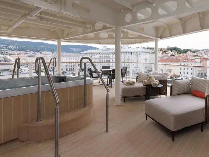 The largest of these hotel rooms at sea is the 1,324-square-foot Otium suite.