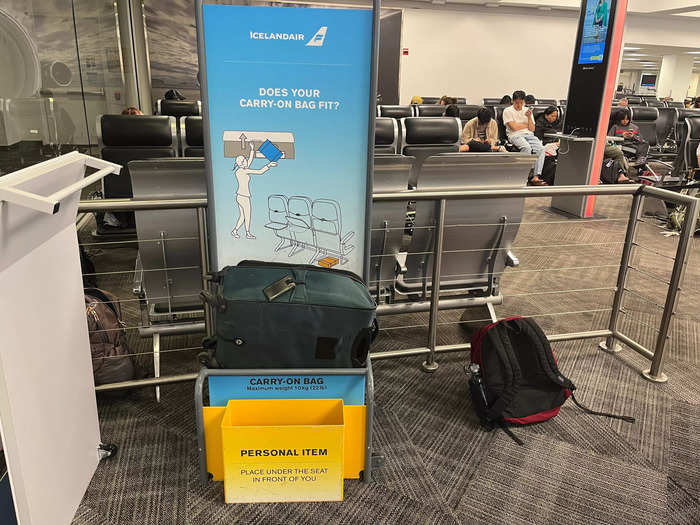 My carry-on luggage was too big for Icelandair, the airline I traveled with.