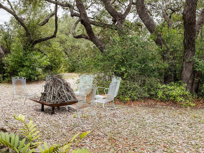 The home also has a fire pit.