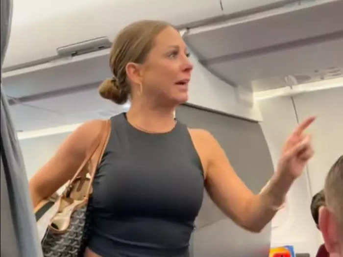 Gomas went viral after she was filmed accusing a fellow American Airlines passenger of being "not real."