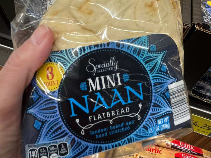 The Specialty Selected mini naan is perfect for dipping in sauces.