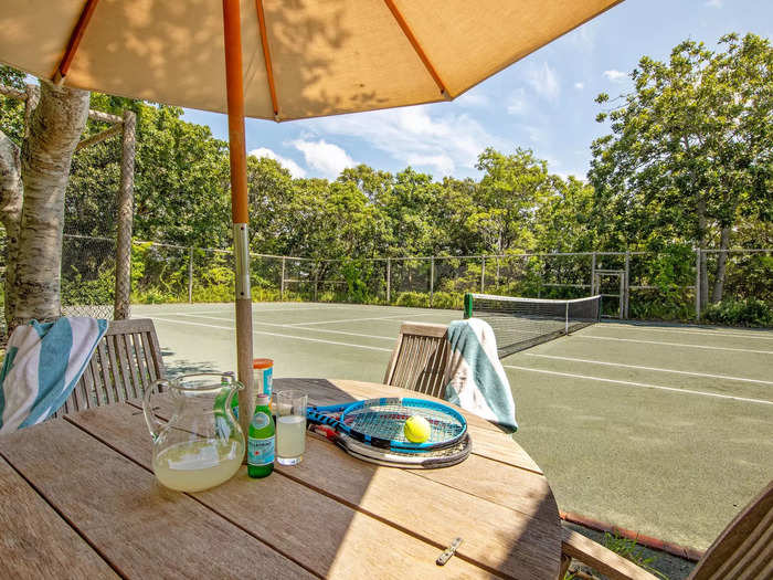 There is also a tennis court on the main property.