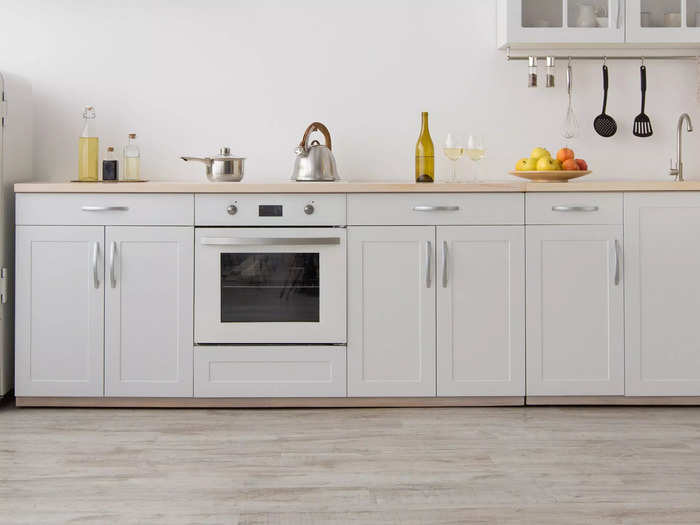 Drawers and cabinets without shelves are organizers are an inefficient use of space.