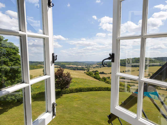 The windmill has views of the surrounding countryside.