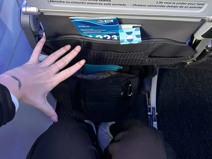 "Even more space seats," on the other hand, are virtually the same as economy, but with — you guessed it — more space. JetBlue says the seats have up to seven more inches of legroom than regular coach seats.