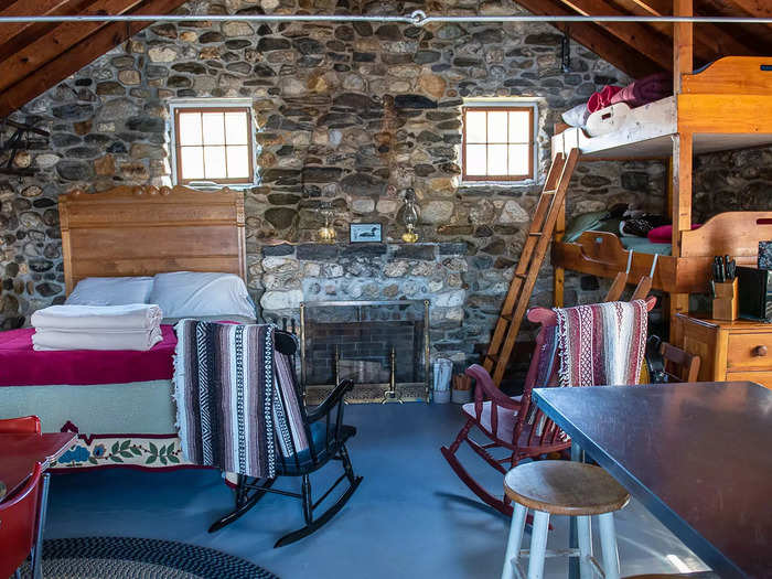 The cottage can sleep up to five people, though one of them would have to "brave" the top bunk of a customized three-tier bunk bed, LaBrie said.