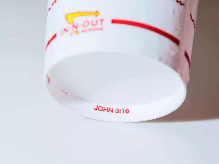 In the 1990s, Rich Snyder added Bible verses on cups and paper trays.