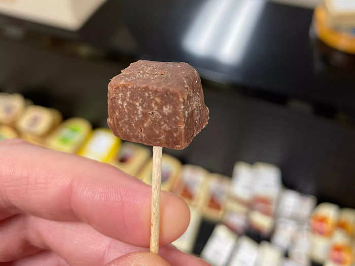 The most unique thing we sampled was chocolate cheese.