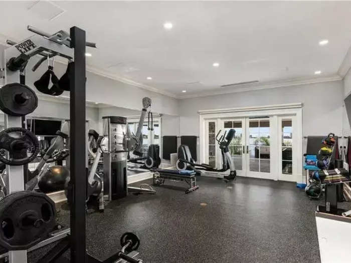 There was a fully equipped home gym that was literally built for a professional athlete.