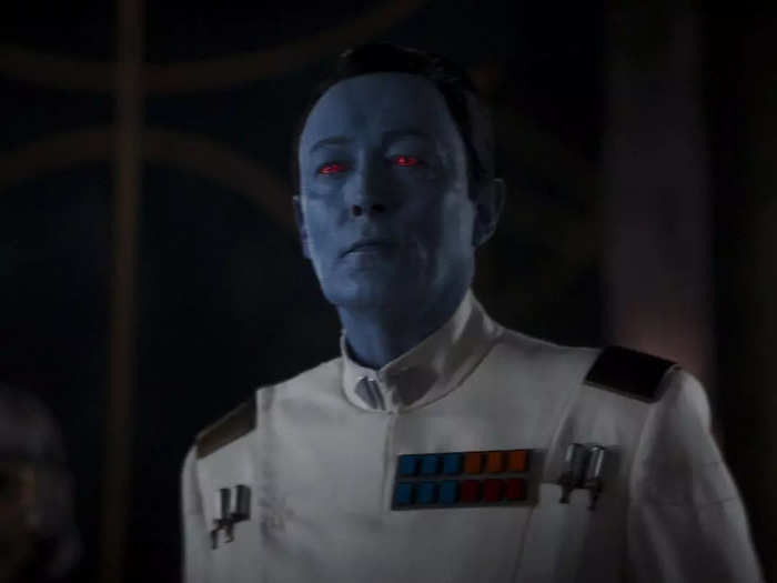 Lars Mikkelsen plays Grand Admiral Thrawn for the first time in live action after voicing the villain in "Star Wars Rebels."