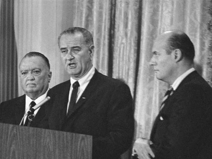 At President Lyndon B. Johnson