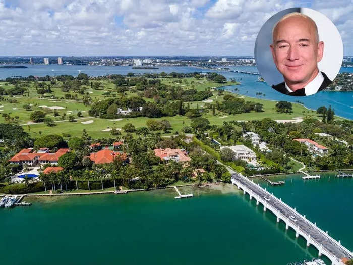 Most recently, Bezos scooped up a $68 million waterfront mansion in Miami