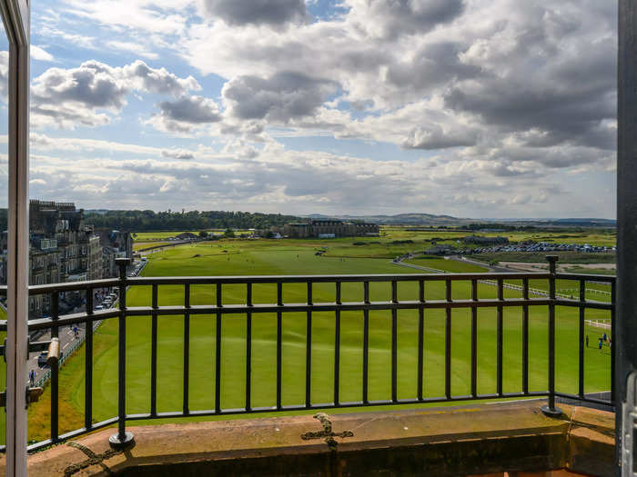 The apartment has views of St. Andrews