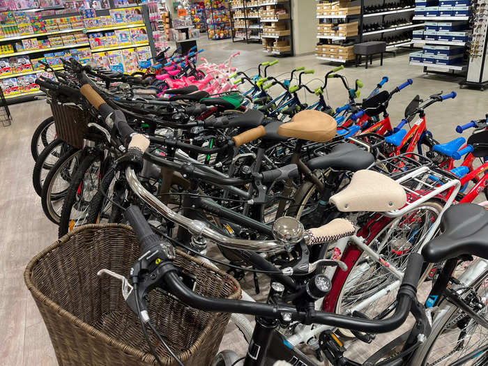 For older kids, Hagkaup sold various sizes of bikes.