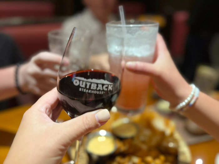 My husband and I ordered wine, and our kids picked a mocktail and a soda.