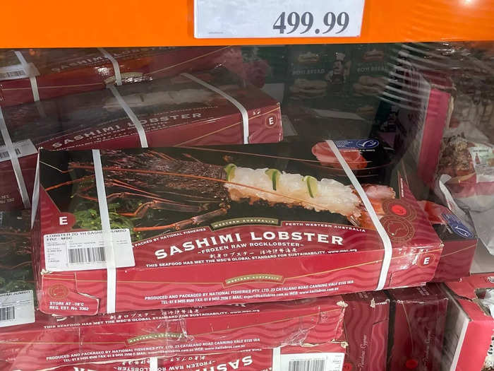 A three-pack of these sashimi-grade rock lobsters cost 500 Australian dollars, about $320 US.