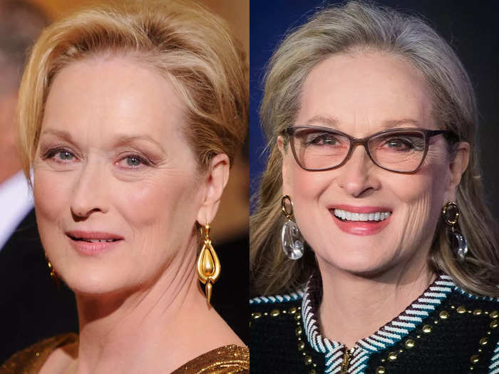 Meryl Streep frequently wears glasses on the red carpet.