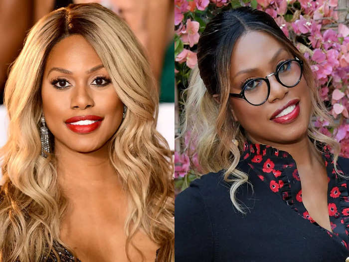 Laverne Cox looks sophisticated with her glasses and low ponytail.