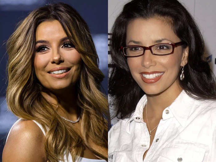 Eva Longoria wore a pair of rectangular frames in the early 2000s.