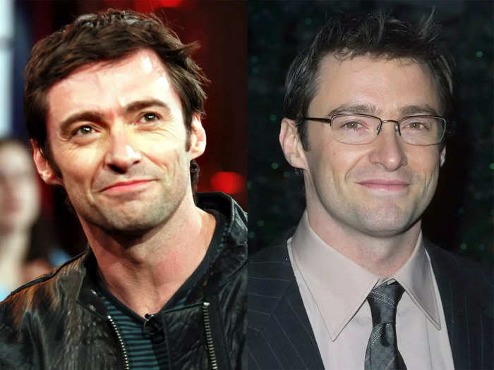 Hugh Jackman was spotted in a rare pair of glasses in January 2002.