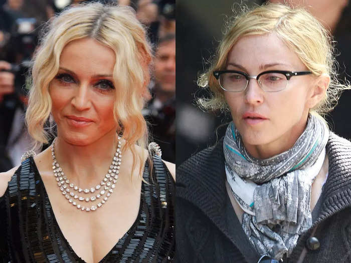 Madonna was spotted in glasses while directing the movie "W.E." in September 2010.