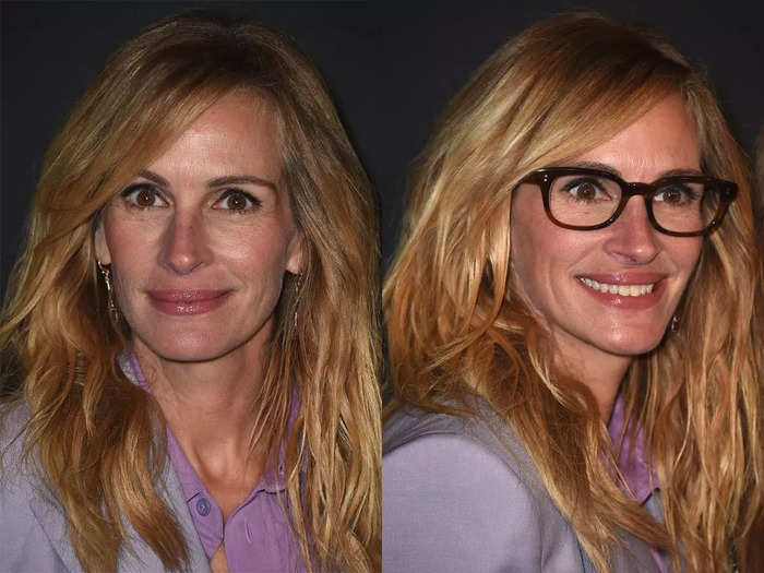 Julia Roberts slipped her glasses on during the InStyle Awards in October 2018.