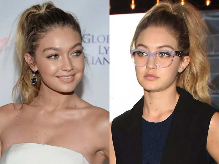 Gigi Hadid sometimes wears glasses when she