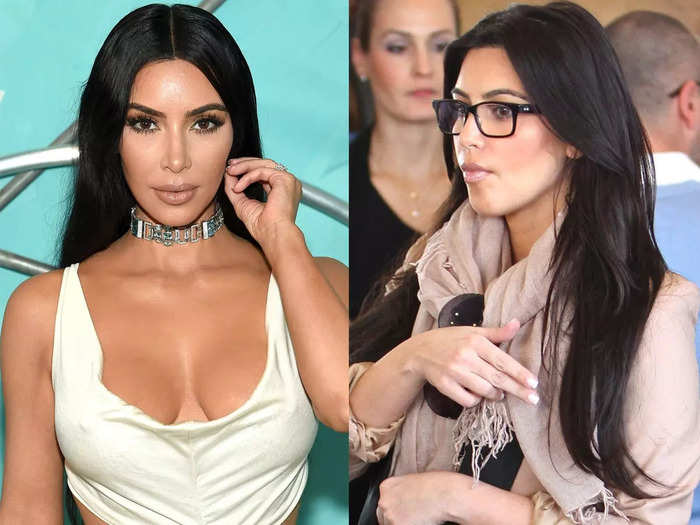 Kim Kardashian sported a pair of chic glasses while shopping in Los Angeles in January 2012.