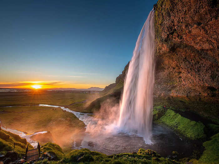 I thought Seljalandsfoss, a giant waterfall along Iceland
