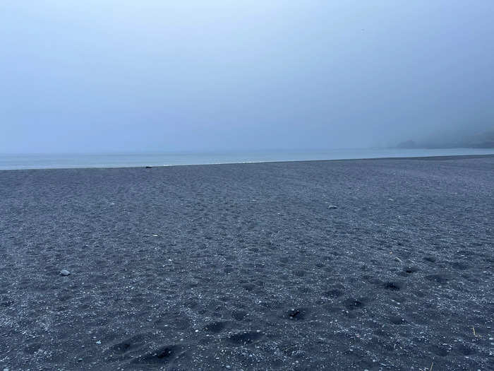 The black sand appeared more grey to me, and I found the site underwhelming.