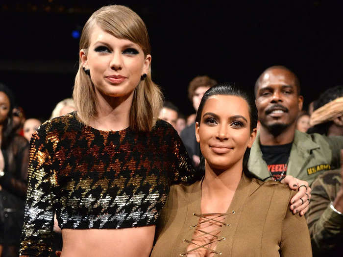 Kim Kardashian stood behind her then-husband during his feud with Swift.