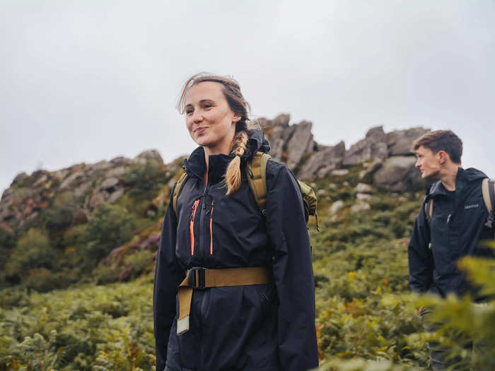 Scrambling finished, we took off our waterproof trousers and had a snack break.