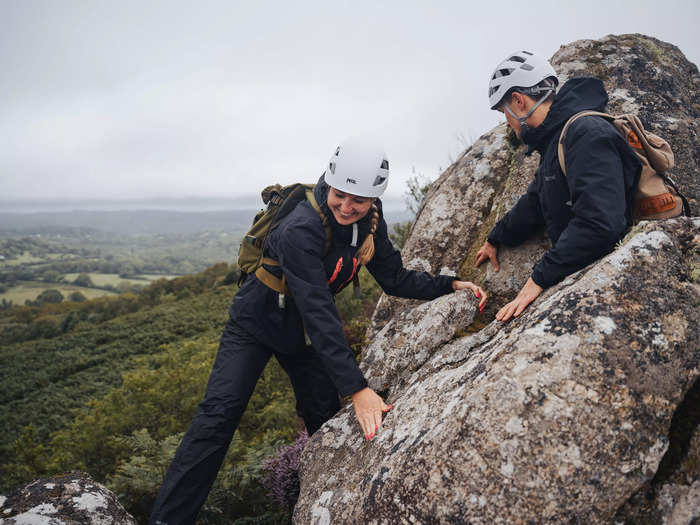 The granite was relatively easy to grip on to with our hands, and Bartlett advised us to have three points of contact at all times.