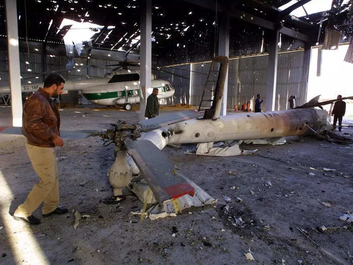 Today, all that remains is a crumbling skeleton of the airport.