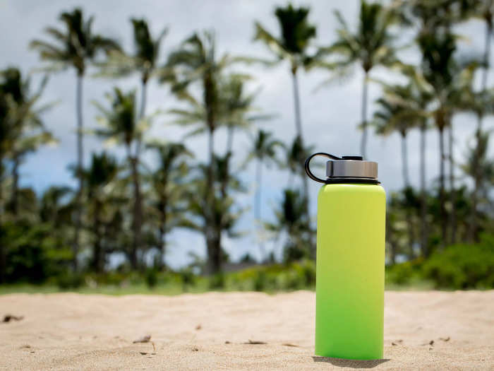 A reusable water bottle with a filter is the best way to stay hydrated.