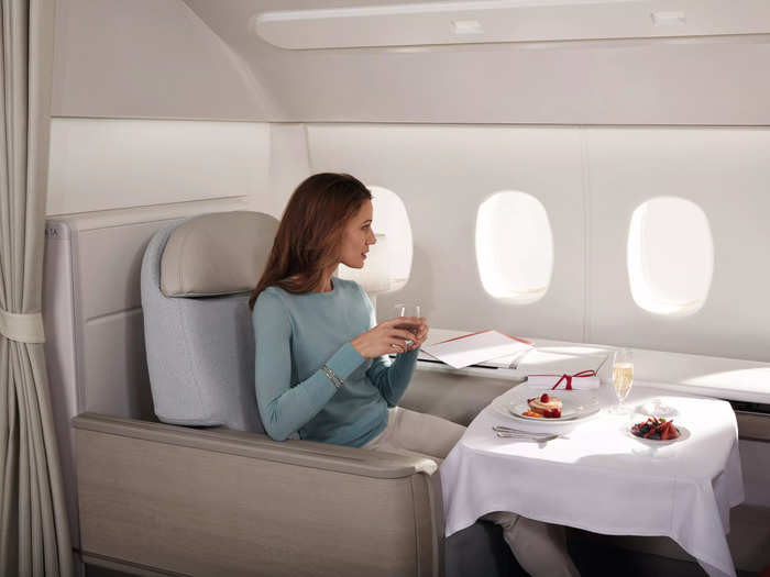 Moreover, pajamas will be provided, as well as noise-canceling headphones — another common item in first class — and gourmet cuisine.