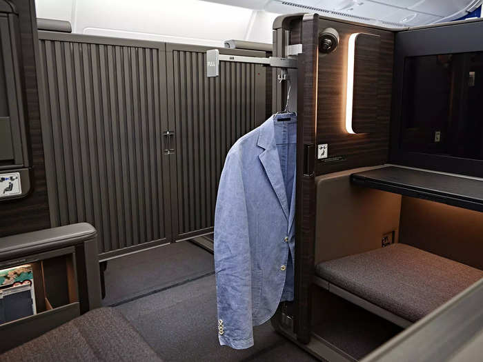 Although "The Room" business class is already large with a fully closed door, "The Suite" is even bigger, boasting a lie-flat bed and other common features of first class.